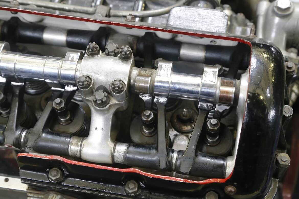 Close up picture of an engine